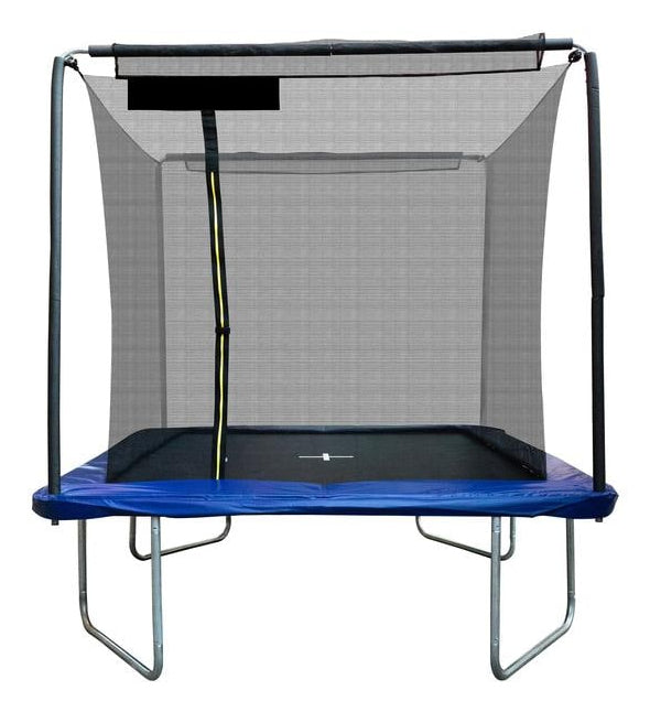 KOOR Trampolin über der Erde – rechteckig – 244 × 305 cm – 120 kg Belastbarkeit – inkl. Leiter – schwarz/blau