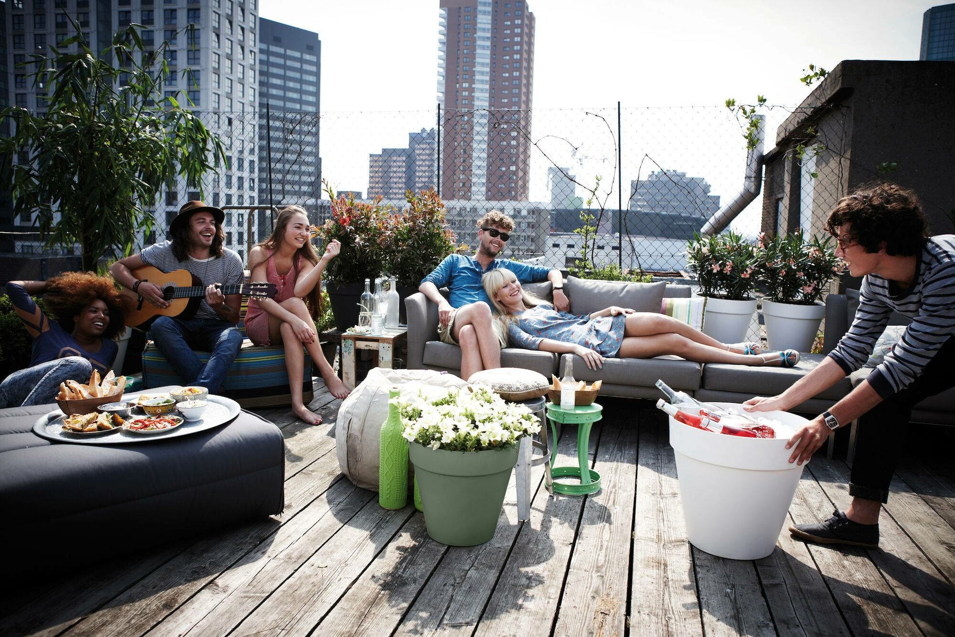 elho Loft Urban Pflanzgefäss – 9,6 l – Kunststoff, Grün
