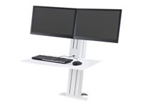 Ergotron WorkFit-SR – Monitorhalterung, Dual, Standfuss, bis 24", 11,4 kg, höhenverstellbar, neigbar