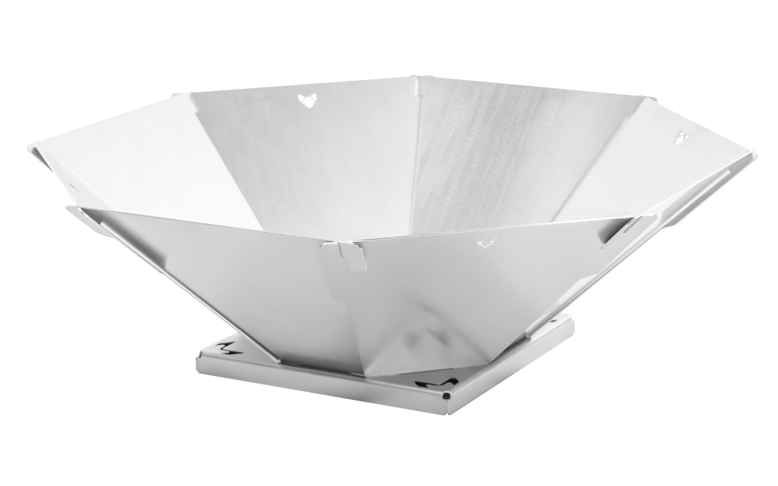 FENNEK Feuerschale – Ø 50 × 16 cm – Edelstahl, Silber