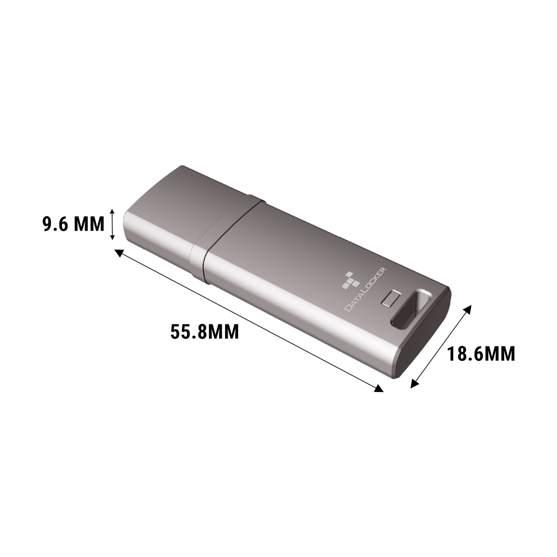 DataLocker DL GO – 4 GB USB Typ-A 3.2 Gen 2, 160/120 MB/s, 256-bit AES-XTS, FIPS 197, IP68