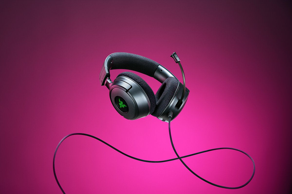 Razer Kraken V4 X Gaming-Headset – On-Ear, Stereo, Kabelgebunden, USB-C/USB-A, für PC, PS4, Schwarz