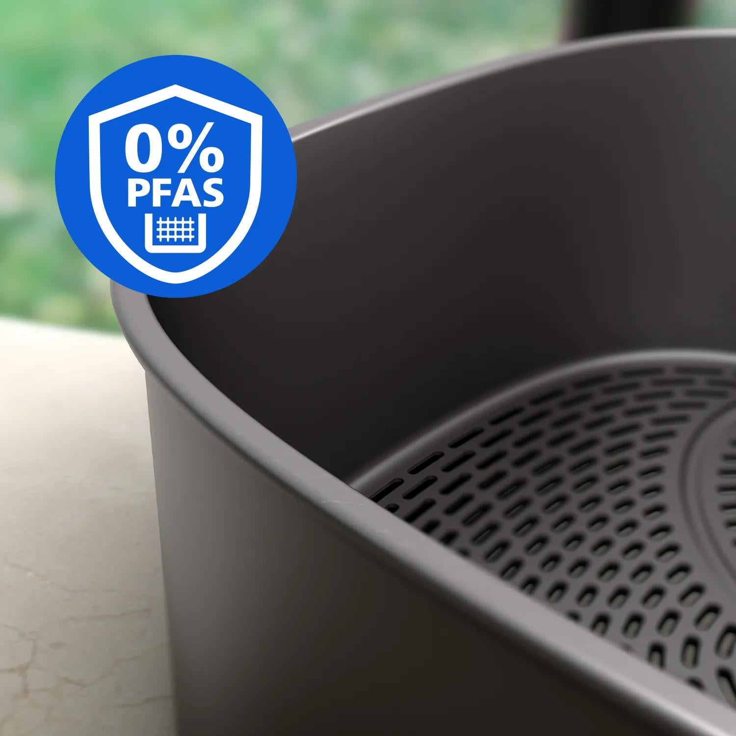 Philips Heissluftfritteuse NA565/02 – 9,5 l, Steam & Rapid Air, 2750 W – schwarz/silber/edelstahl