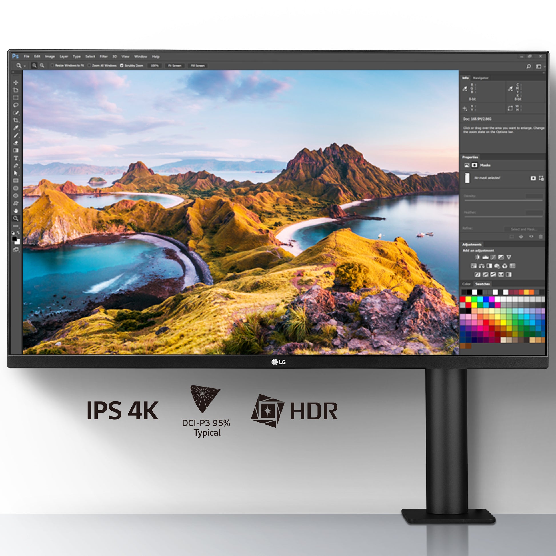 LG 32UN880K-B – 31,5", 3840 × 2160 (4K), IPS, USB-C 60 W, HDR10