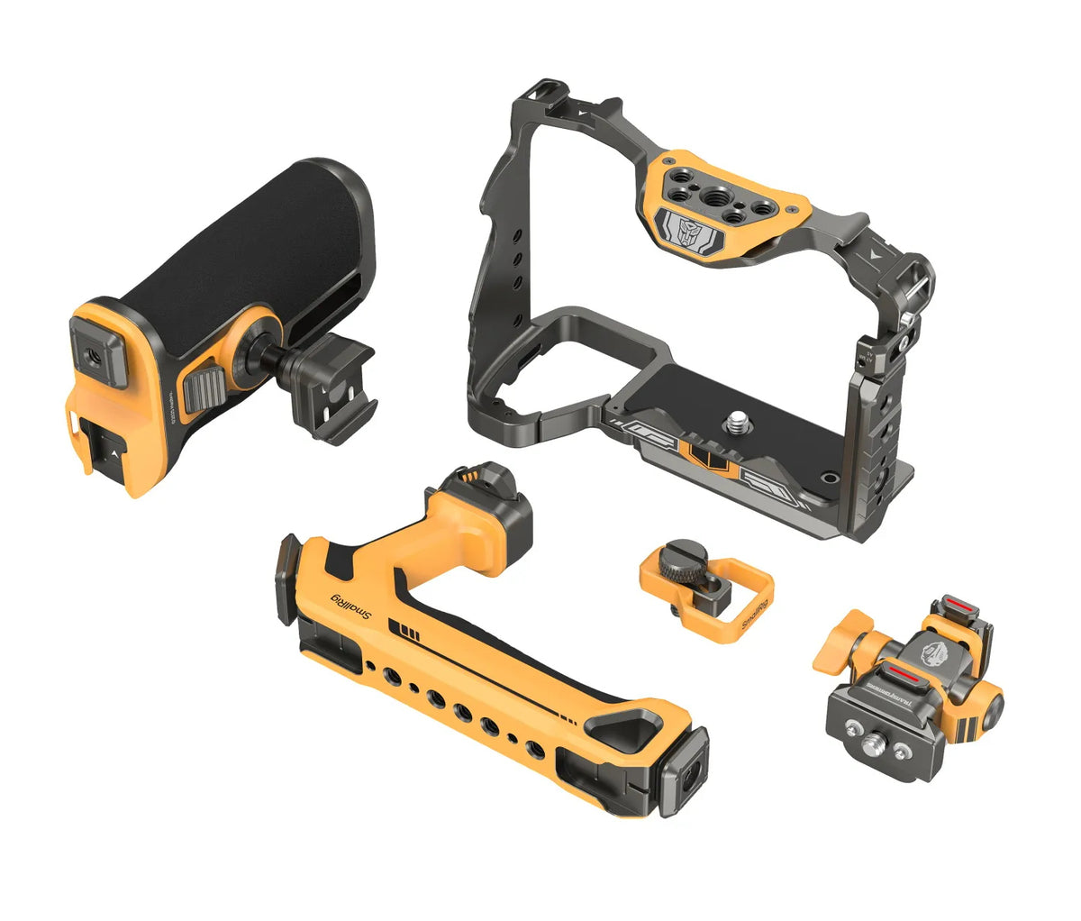 SmallRig HawkLock Cage Kit – für Sony Alpha 7RV, Alpha 7 IV, Alpha 7S III und andere – Schwarz/Orange
