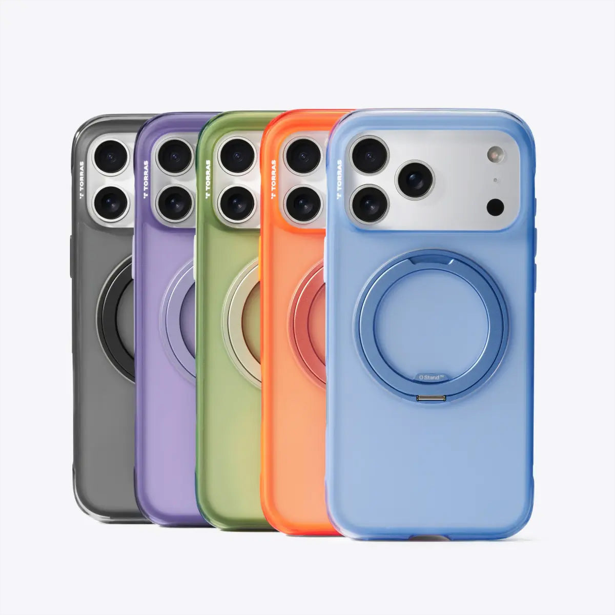 Torras Ostand R Air Backcover – für Apple iPhone 17 Pro Max, MagSafe, mit Ständer, PC+TPU, Orange