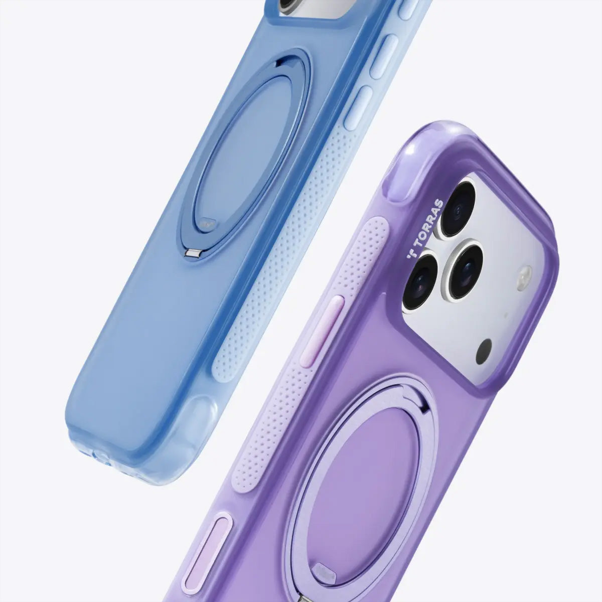 Torras Ostand R Air Backcover – für Apple iPhone 17 Pro Max, MagSafe, mit Ständer, PC+TPU, Lila