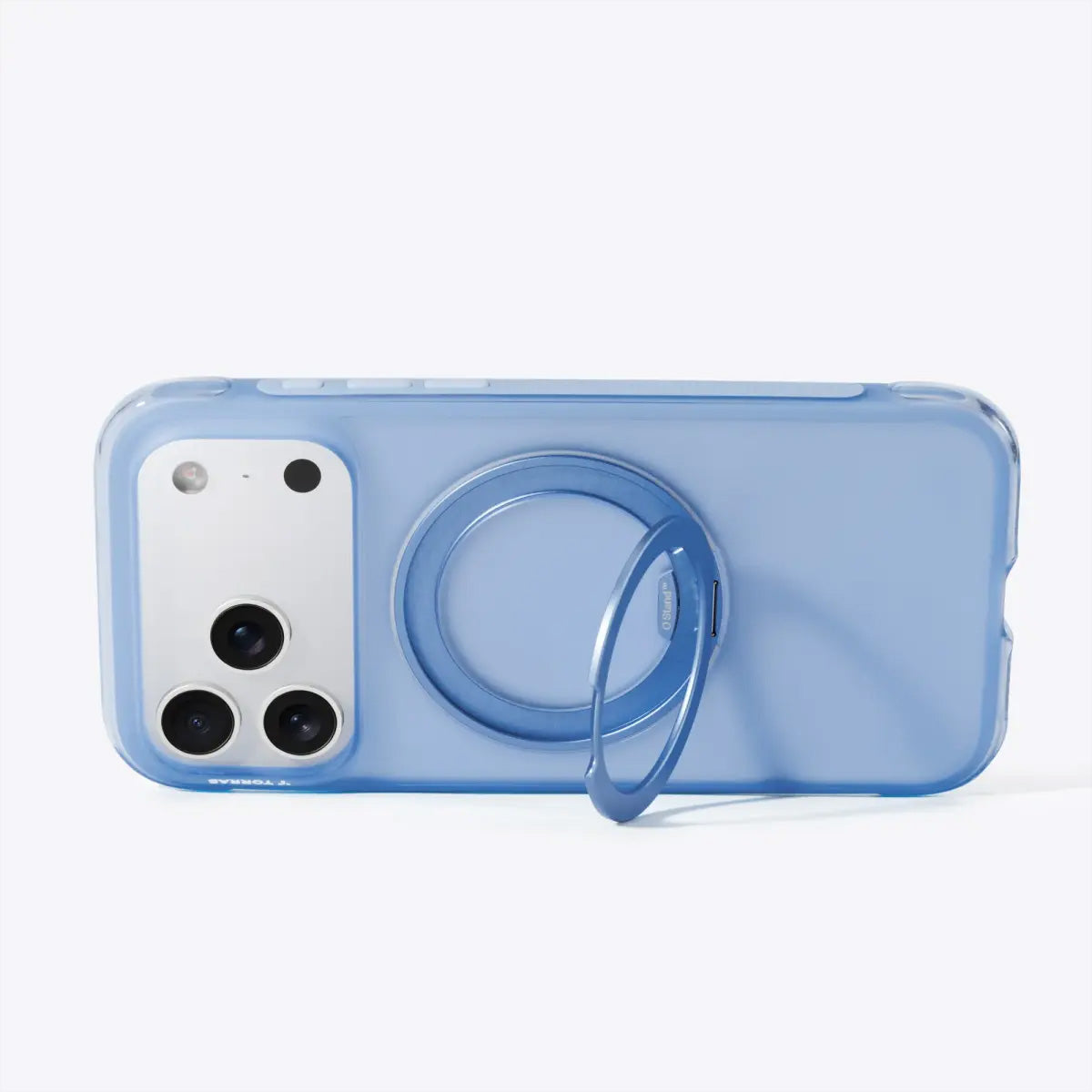 Torras Ostand R Air – Backcover – für Apple iPhone 17 Pro Max, MagSafe, mit Ständer, PC+TPU, Blau