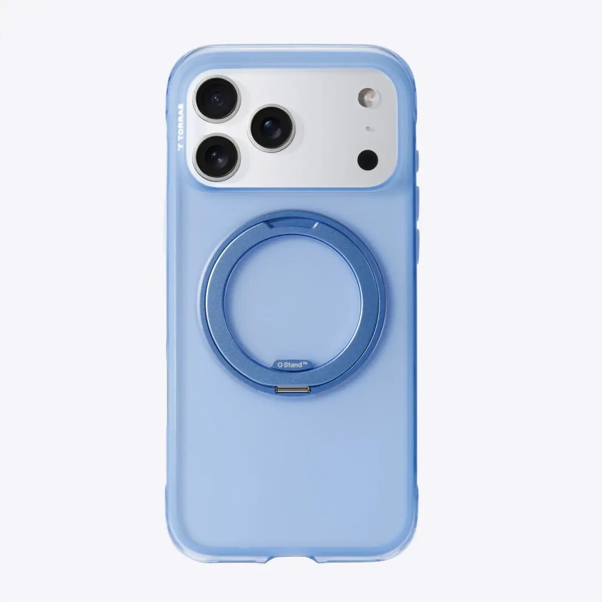 Torras Ostand R Air Backcover – für Apple iPhone 17 Pro, MagSafe, mit Ständer, PC+TPU, blau