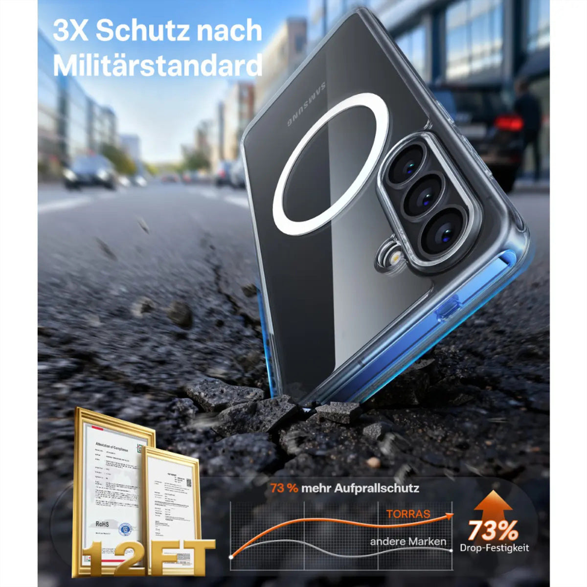 Torras Guardian Backcover – für Samsung Galaxy S26, MagSafe, Kunststoff, Transparent