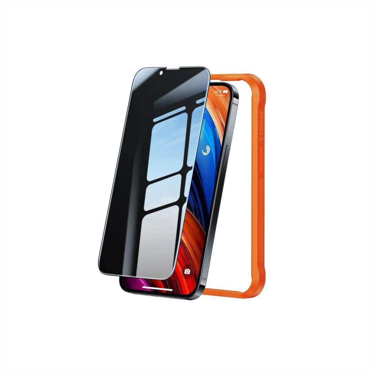 Torras Privacy-Filter (Panzerglas) – für iPhone 15/14 Pro – mit Applikator