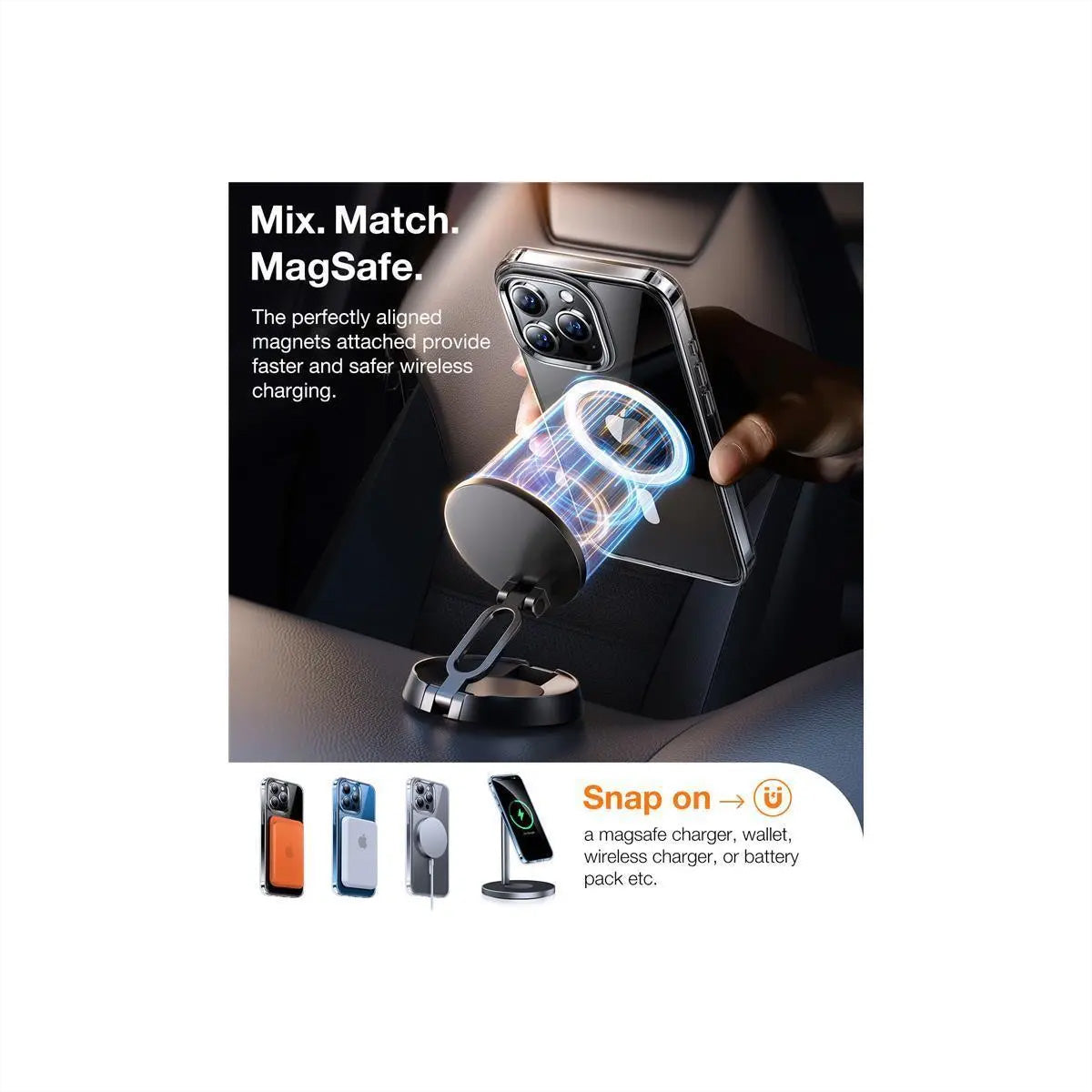 Torras Diamond Backcover – für Apple iPhone 15 Pro – MagSafe, PC+TPU, Transparent