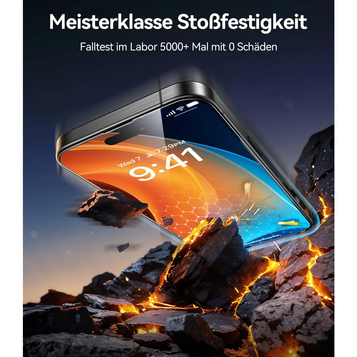Torras Displayschutz (Panzerglas), fettabweisend – für iPhone 16 – mit Applikator