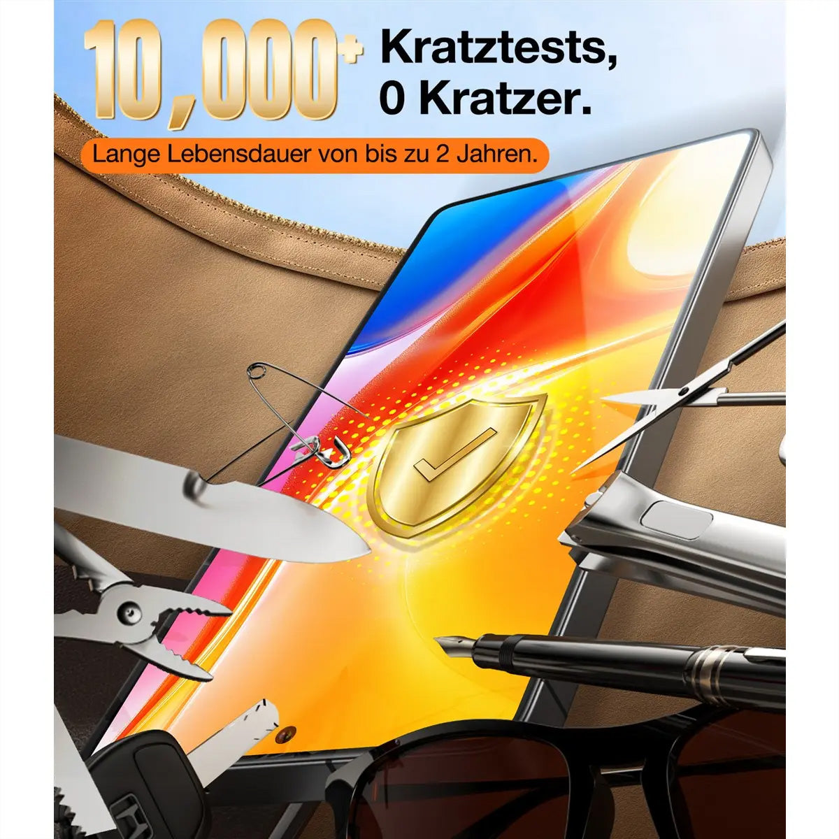 Torras Displayschutz (Panzerglas), fettabweisend – für Galaxy S25 Ultra – mit Applikator