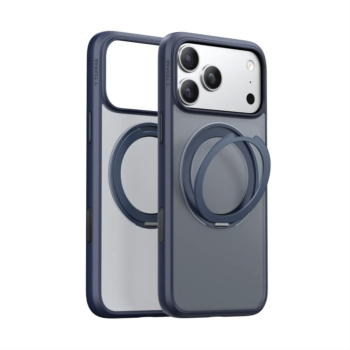 Torras UPRO Ostand Pro Backcover – für Apple iPhone 17 Pro Max, MagSafe, mit Ständer, PC+TPU, blau