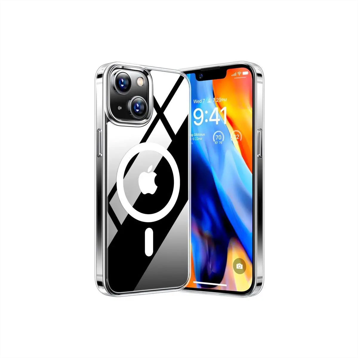 Torras Diamond – Backcover – für Apple iPhone 15 Plus, MagSafe, PC+TPU, Transparent