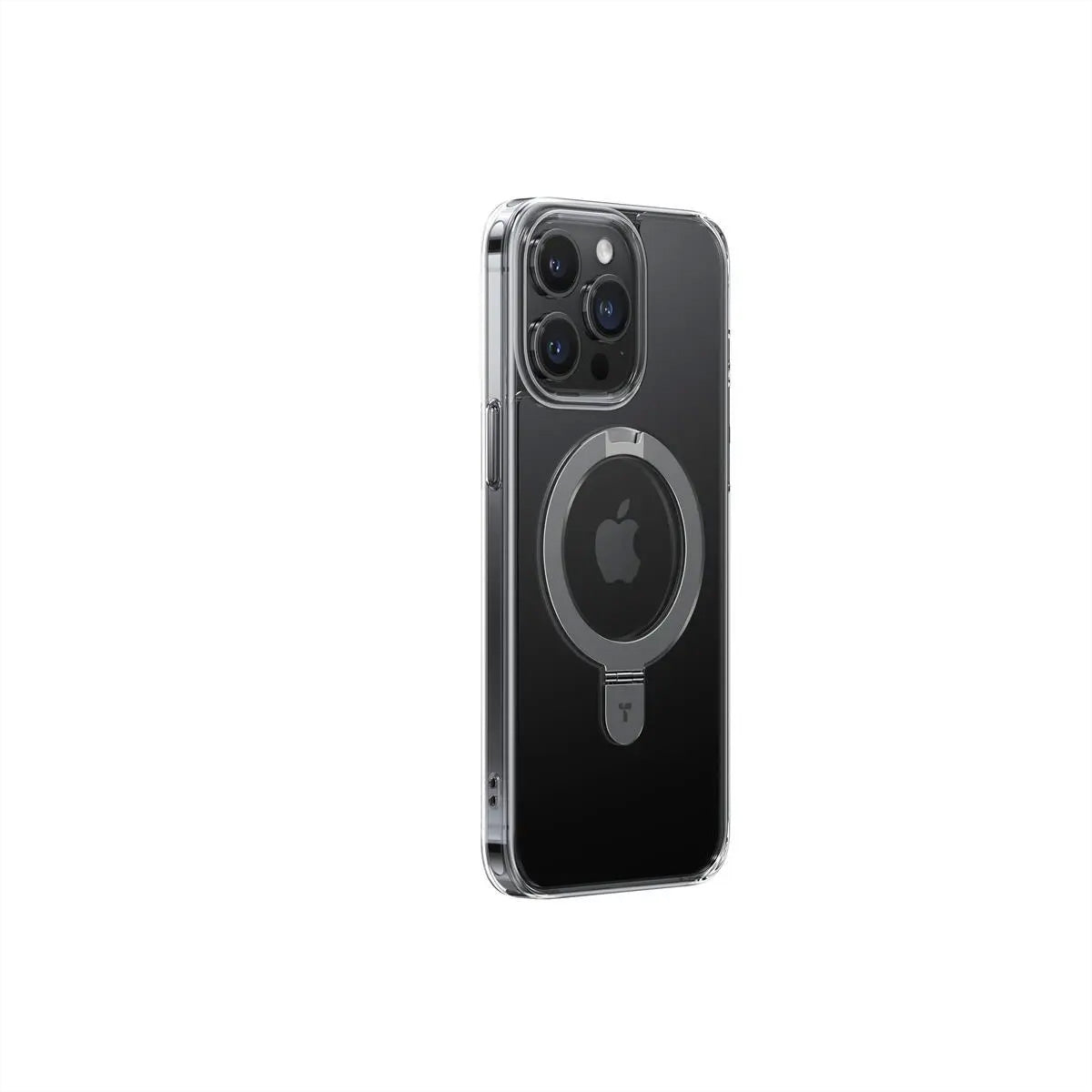Torras UPRO Ostand Backcover – für Apple iPhone 15 Pro Max, MagSafe, mit Ständer, PC+TPU, Transparent