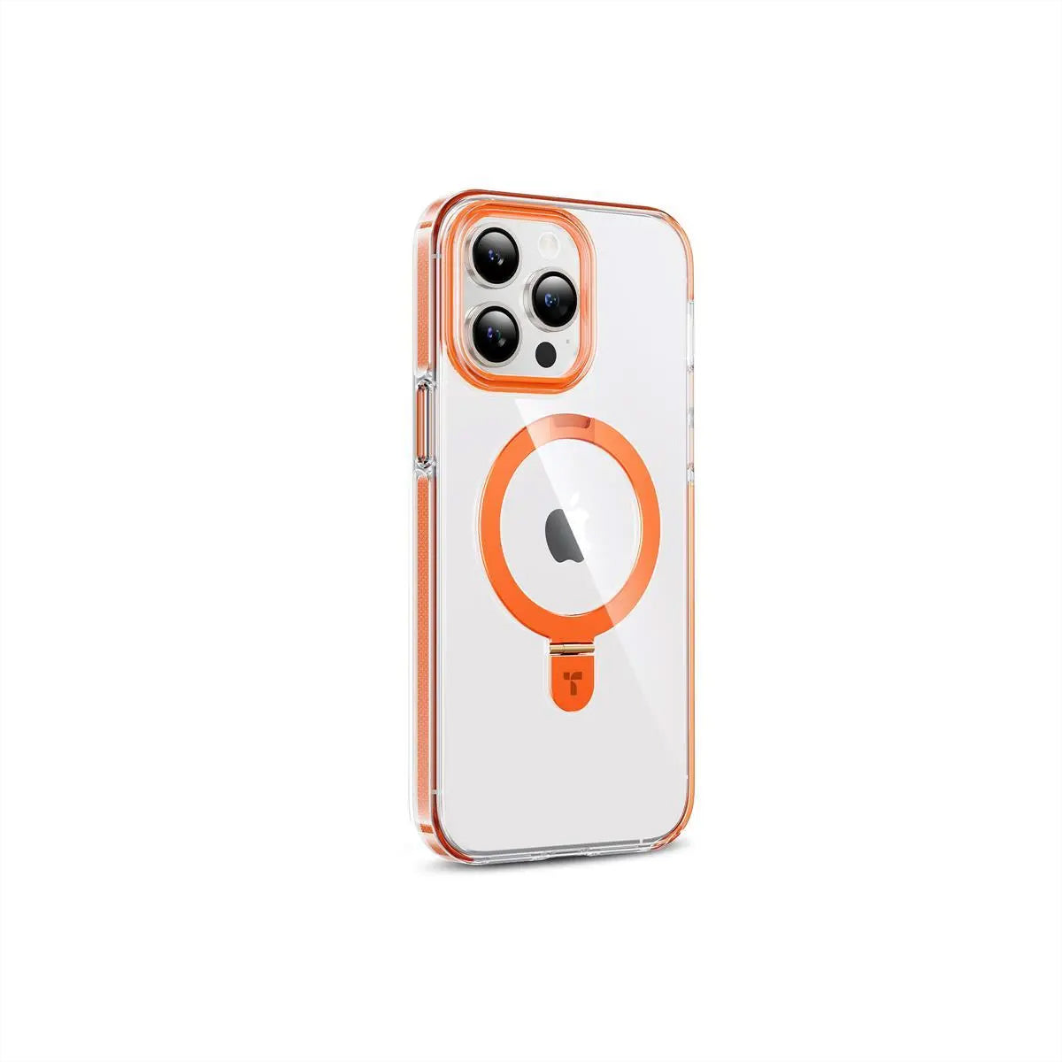 Torras UPRO Ostand Hue Backcover – für Apple iPhone 15 Pro, PC+TPU, Transparent, stoss- & kratzfest