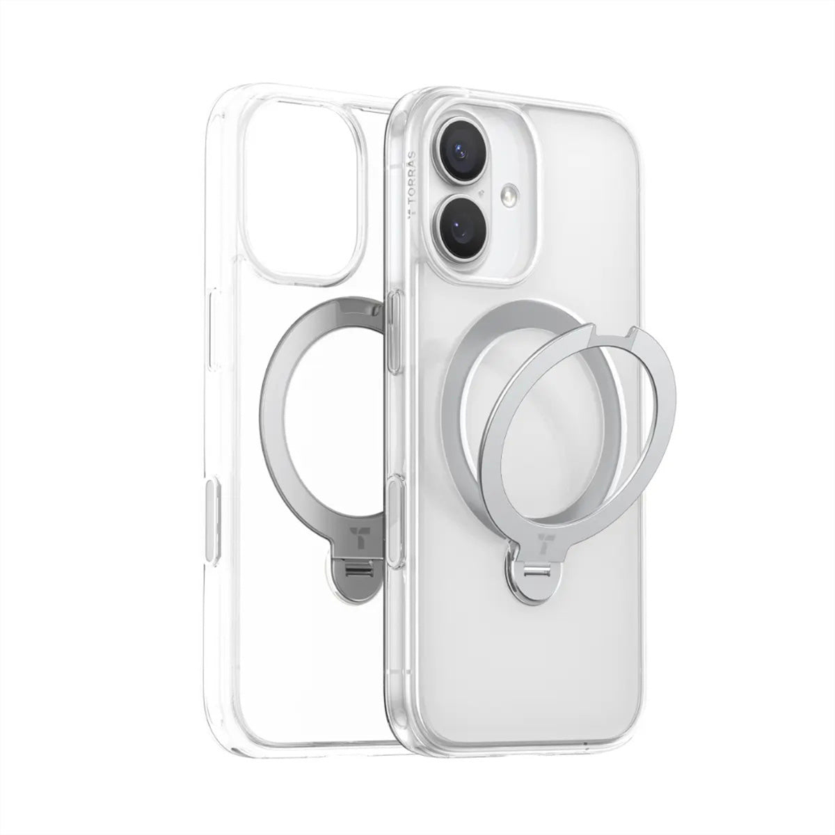 Torras Backcover – für Apple iPhone 17, MagSafe, mit Ständer, Kunststoff, Transparent