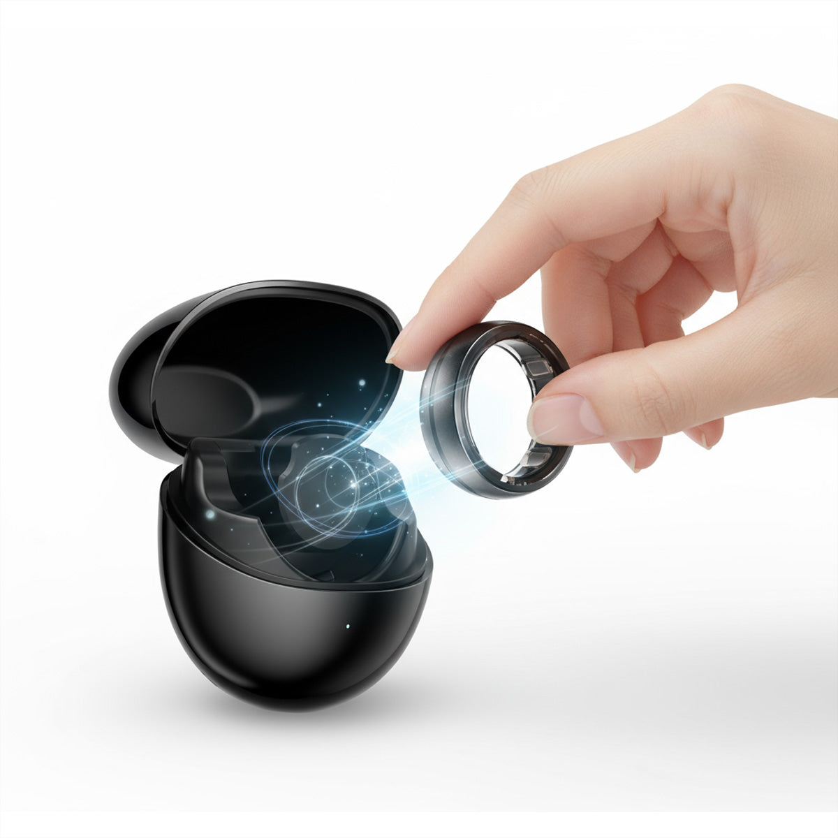 MYnextRING – Titan Silber, 100 m, für iPhone und Android