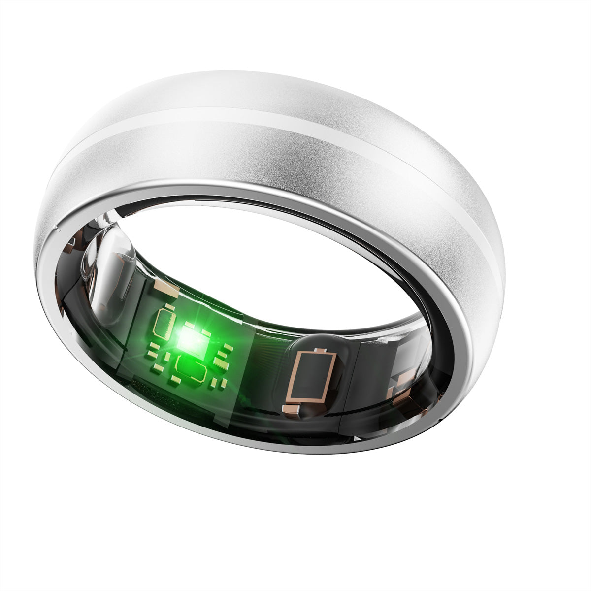 MYnextRING Smart Ring N2 – Titan, Silber matt, Grösse 12, 100 m, für iPhone