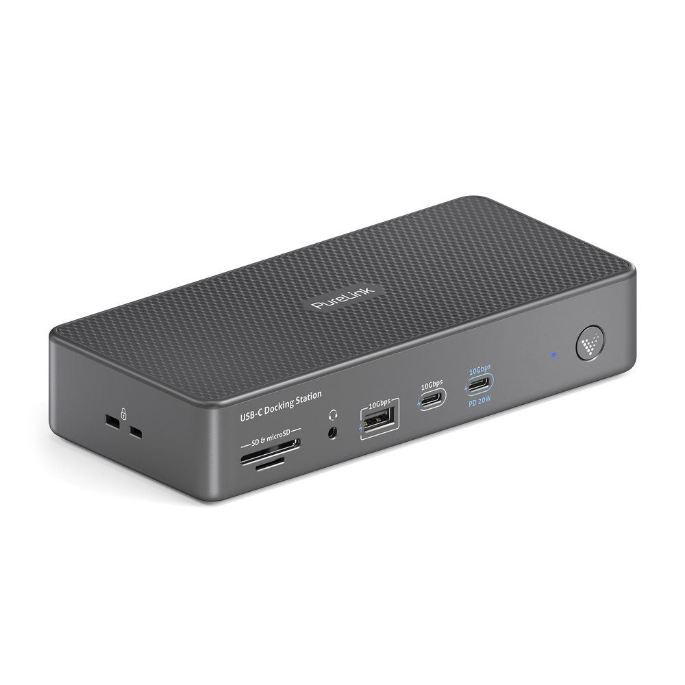 PureLink VL-D220 Dockingstation – USB-C, 2× DP, 2× HDMI, 3× USB-A, 2× USB-C, 100 W PD, Fast Ethernet