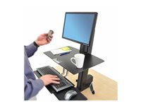 Ergotron Arbeitsfläche für WorkFit-S – Sitz-/Steh-Workstation – bis 2,3 kg – Schwarz – für WorkFit-S