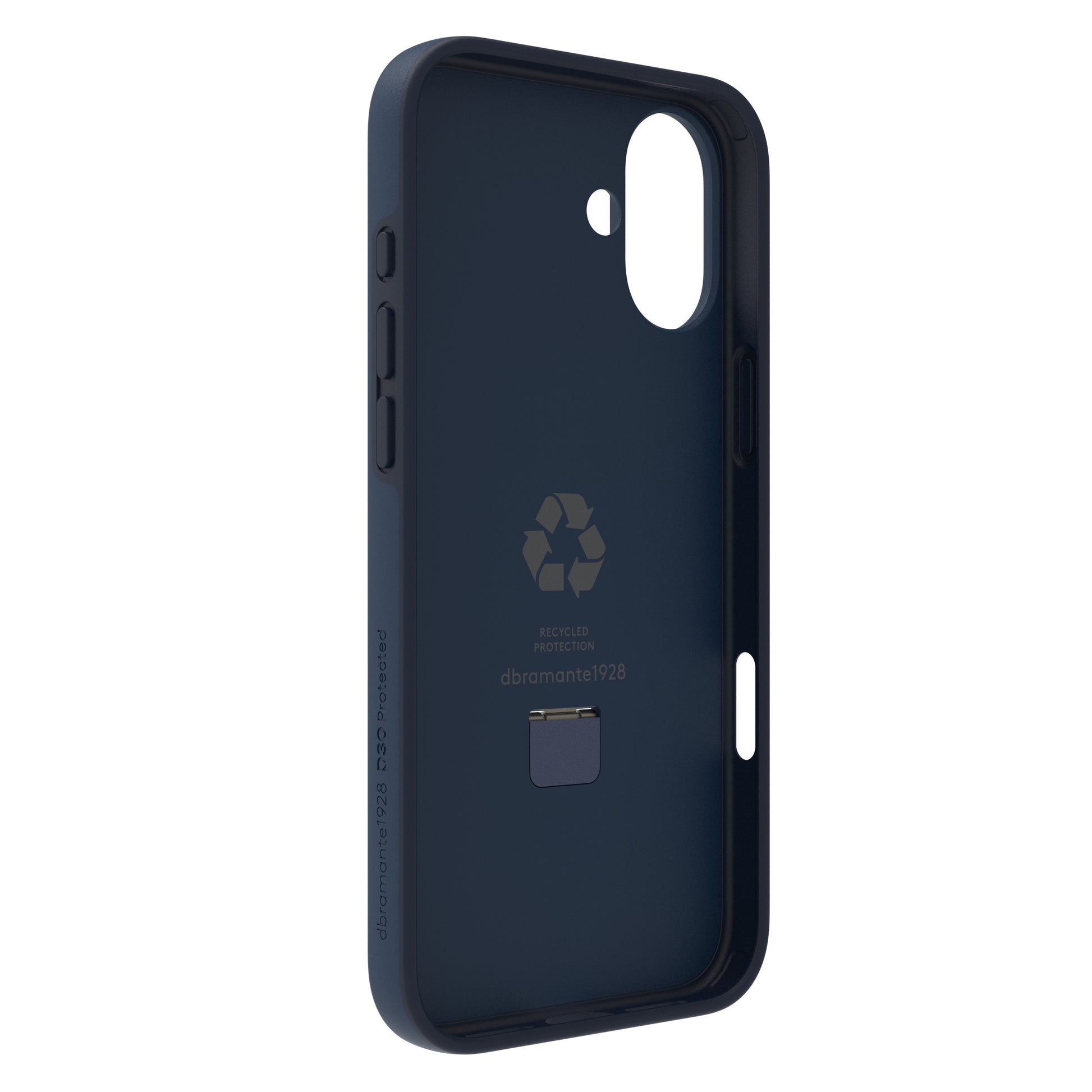 dbramante1928 Iceland Ultra D3O Backcover – für Apple iPhone 16 Plus, mit Ständer, Recycelter Kunststoff, Blau
