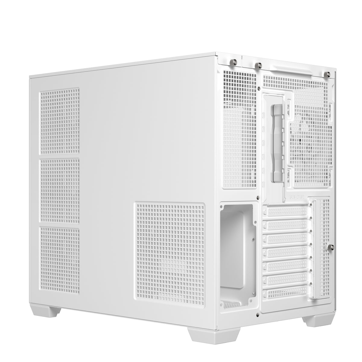 ASUS A32 PLUS TG ARGB WEISS – PC-Gehäuse – ATX/micro-ATX/Mini-ITX, Gehärtetes Glas, ARGB, ohne Netzteil
