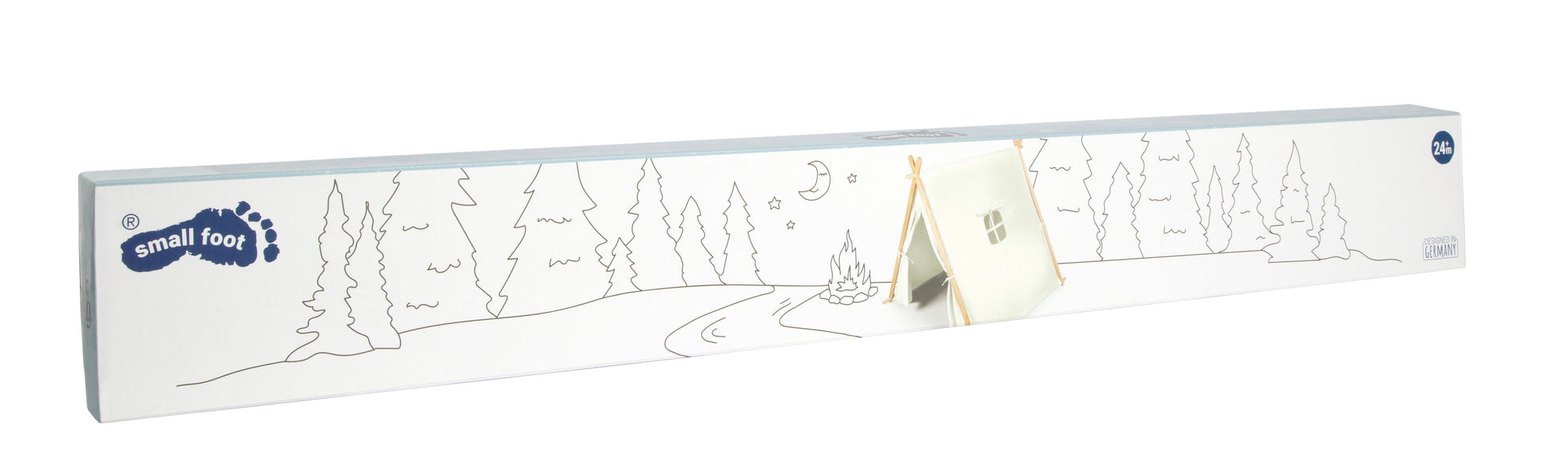 Small foot Spielzelt – 10,7×10,3×10,2 cm – ab 2 J. – Stoff, Holz – weiss/holzfarben – 1 Stück