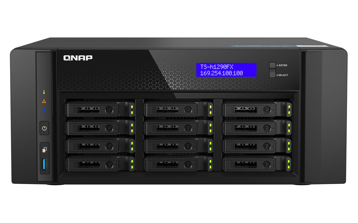 QNAP TS-h1290FX – 12-Bay NAS, EPYC 7232P, 64 GB DDR4