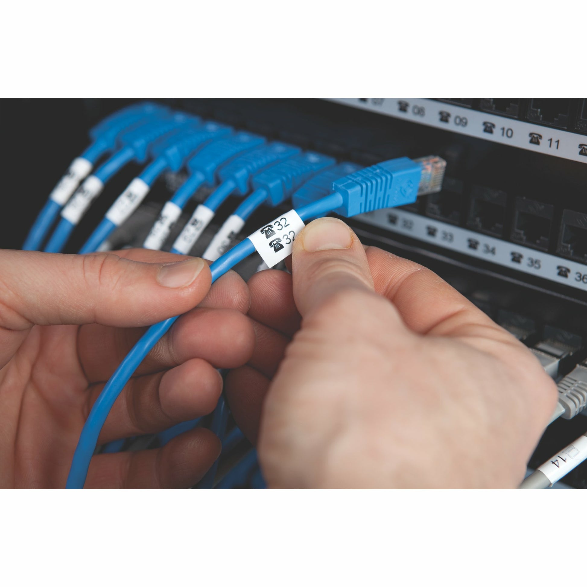 DYMO 18758 Flexibles Schriftband – Schwarz auf Weiss – 12 mm × 3,5 m, Nylon – für DYMO Rhino IND