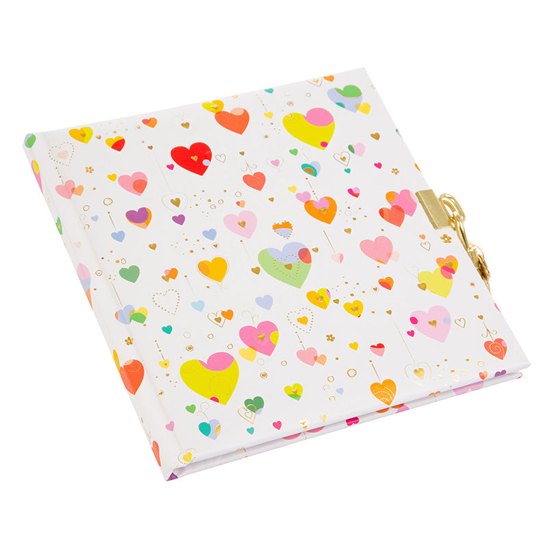 Goldbuch Tagebuch Heart Light – mit Verschluss – 96 Seiten – 165 × 165 mm – Hardcover, mehrfarbig