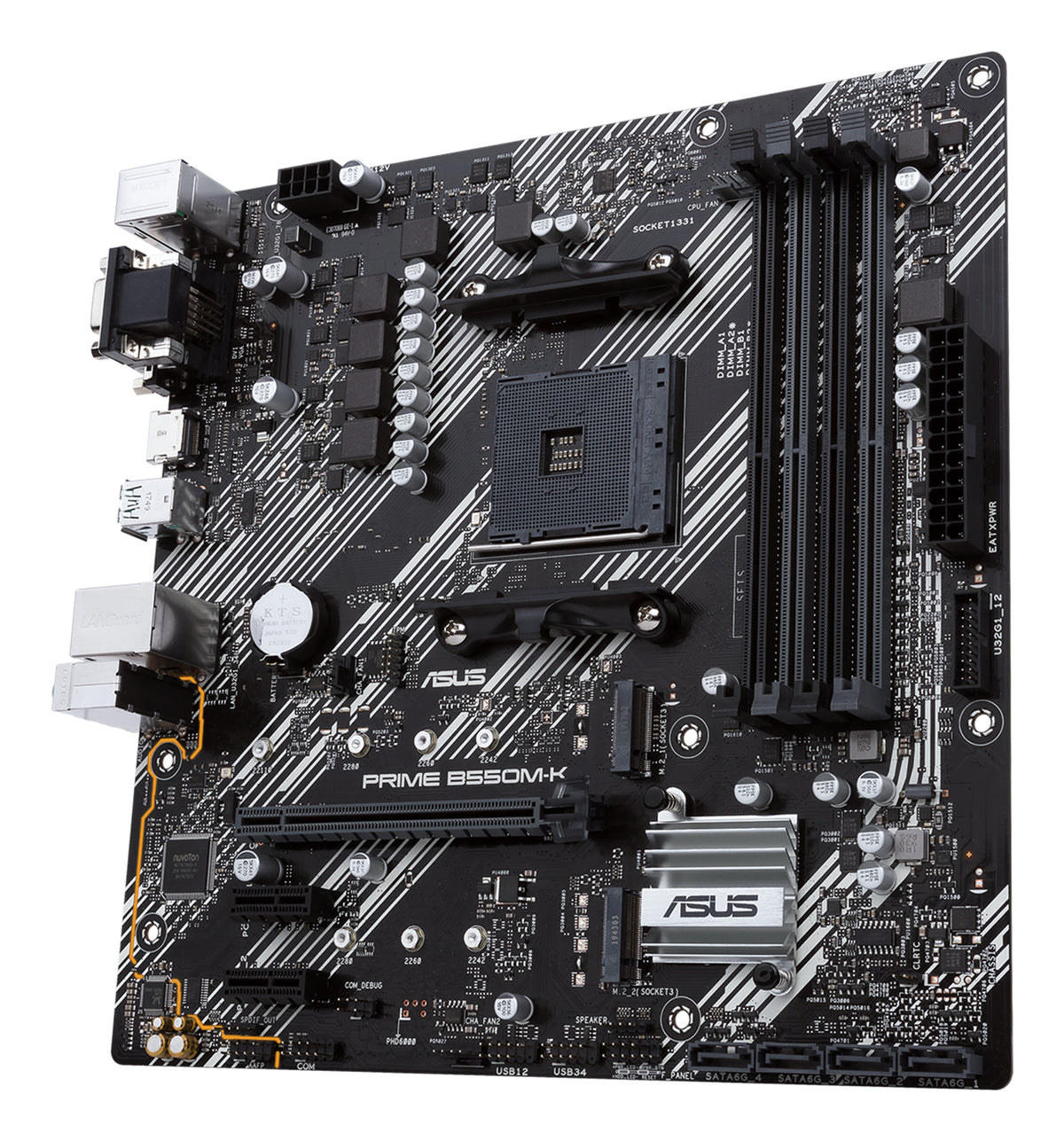 ASUS PRIME B550M-K – Mainboard – Sockel AM4, AMD B550, mATX, DDR4, 128 GB, für AMD Ryzen 3000 Serie