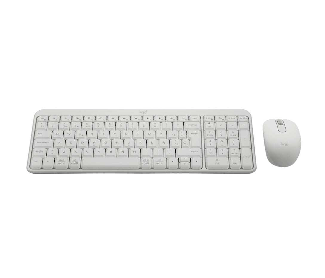 Logitech MK250 – Tastatur- und Maus-Set – Bluetooth & 2,4 GHz – QWERTY (ES) – Weiss