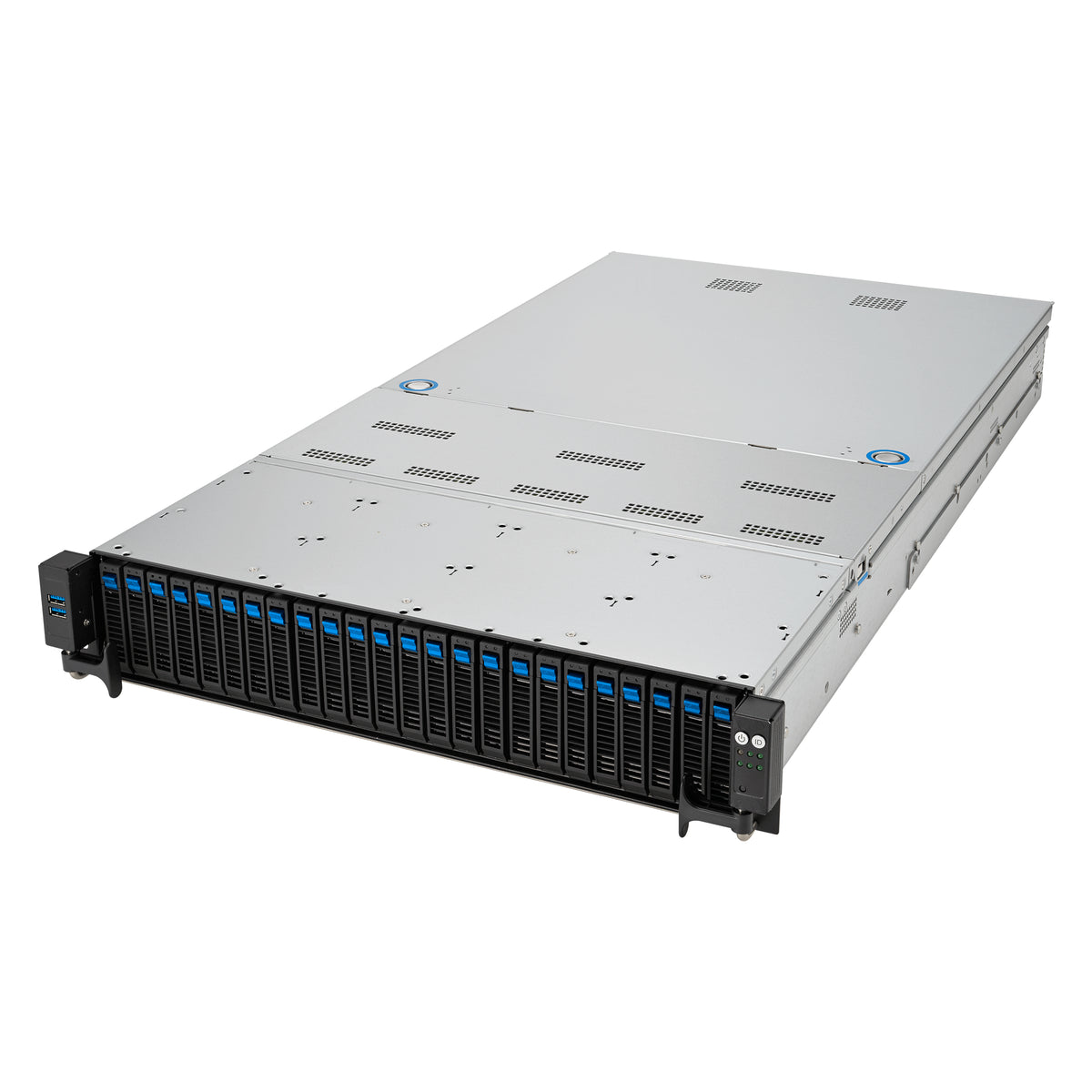 ASUS RS720A-E12-RS24 Rack (2U) – AMD EPYC (2×, Sockel SP5), bis zu 6 TB RAM, 24×2,5" HDD/SSD, M.2