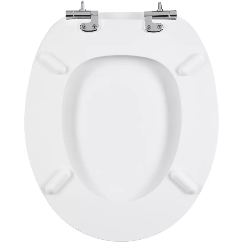 Diaqua Bilbao – Toilettensitz – MDF, Kunststoff, Weiss, verlängert, 37,1 × 45,9 cm