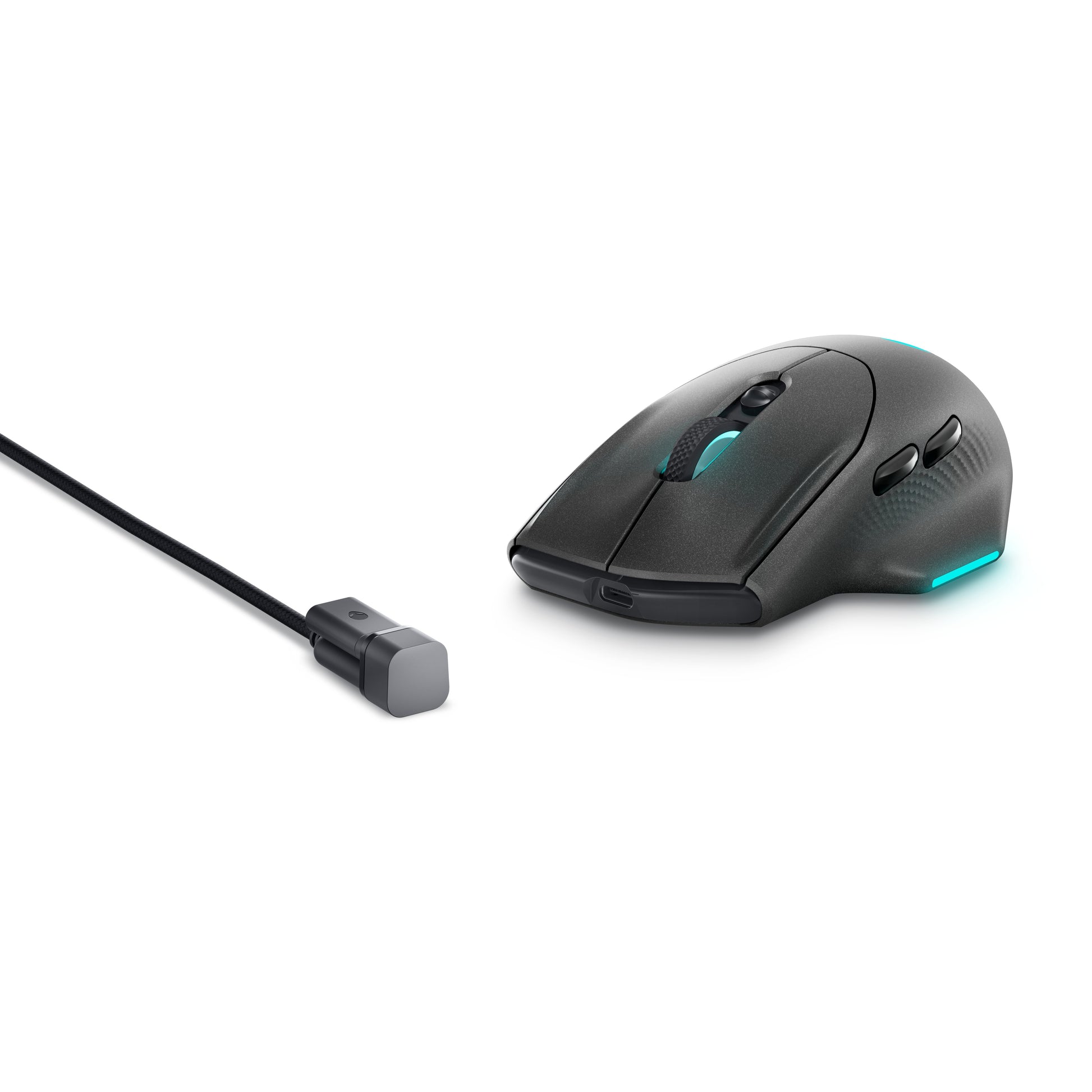 Alienware AW620M – Gaming-Maus – Kabellos (2,4 GHz), 26000 DPI, RGB-Beleuchtung, rechts, Schwarz