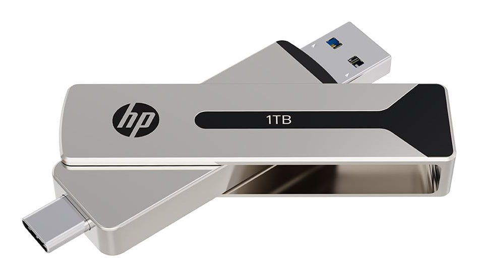 PNY 911 Pro – für USB Type-C/USB Type-A, USB 3.2 Gen 2, 1 000 MB/s Lesen, 900 MB/s Schreiben, Silber
