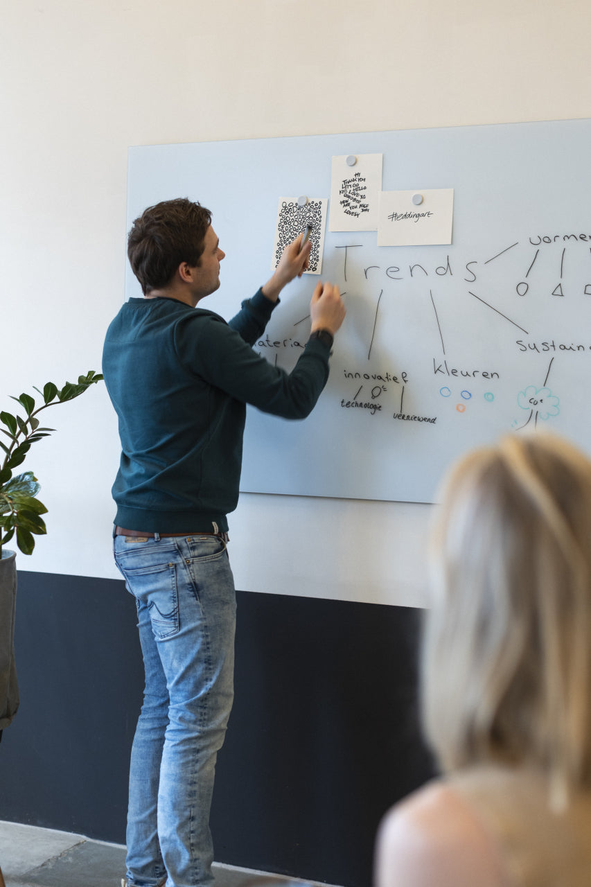 Legamaster Whiteboard – 200 × 100 cm, mattes Glas, magnetisch, Wandmontage, inkl. 2 Magnete