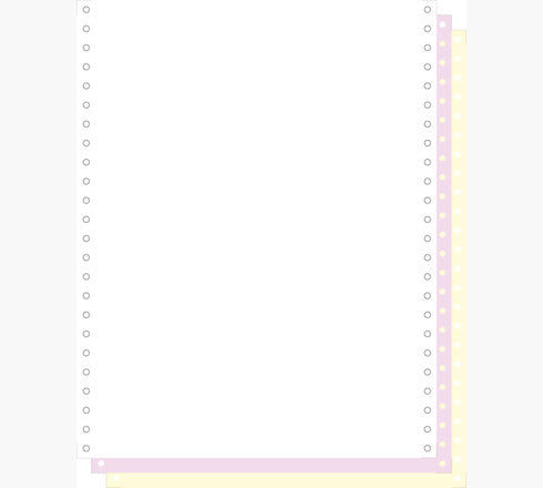 Exacompta Computerpapier endlos – 240 mm × 12" – 70 g/m² – weiss/rot/gelb – 3-fach – 1'000 Blatt