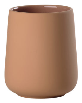 Zone Denmark Zahnbürstenhalter Nova One – 8×8×10 cm, Steingut, Orange