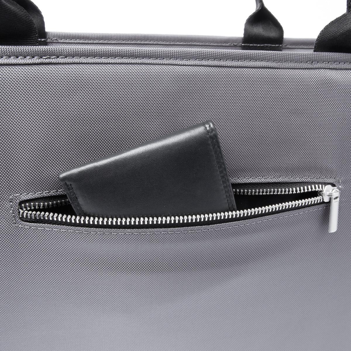Sigel Tragetasche Desk Sharing Bag – 15,1 l, rPET, grau, 36 × 28 × 15 cm