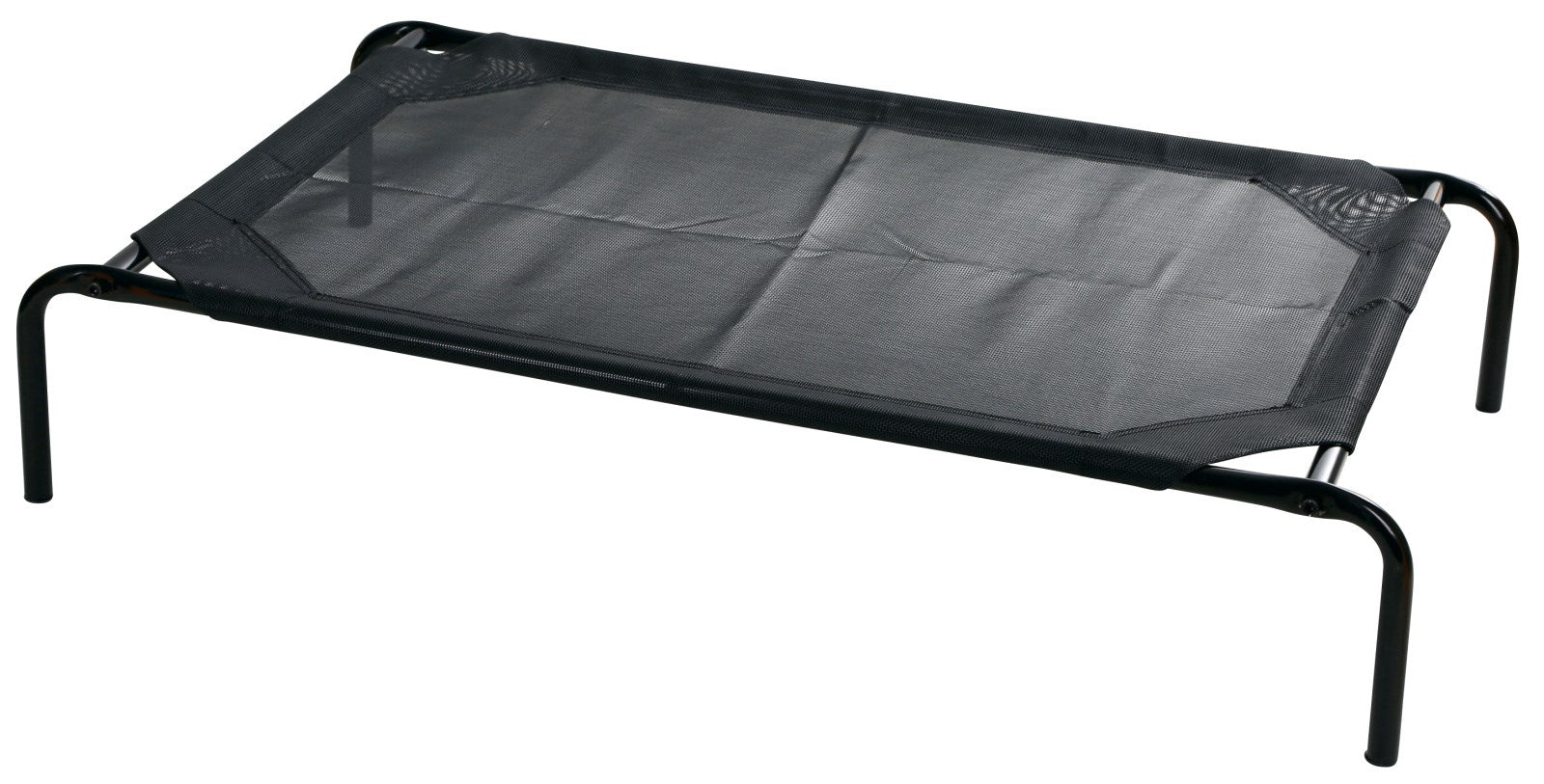 Kerbl Beistelltisch Vacation – 80 × 130 × 20 cm, rechteckig – Metall & Polyester – schwarz
