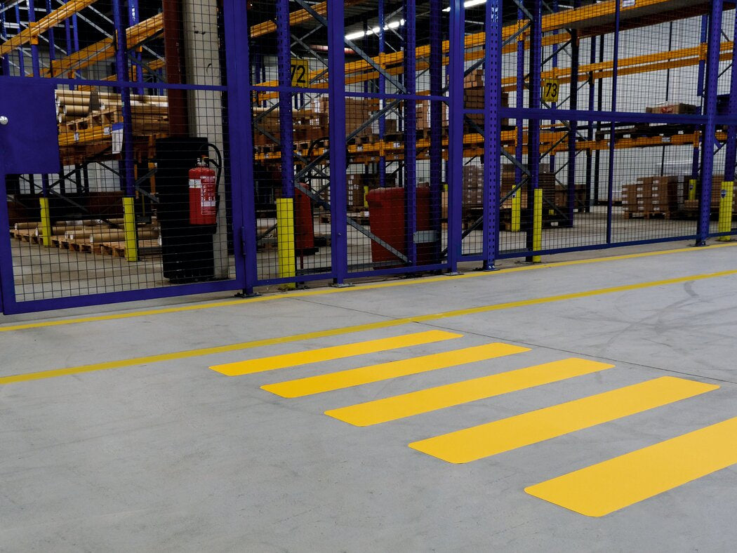 Durable Bodenmarkierung, Zebrastreifen – Gelb – 200 × 1'200 mm – Dicke 0,5 mm – Selbstklebend