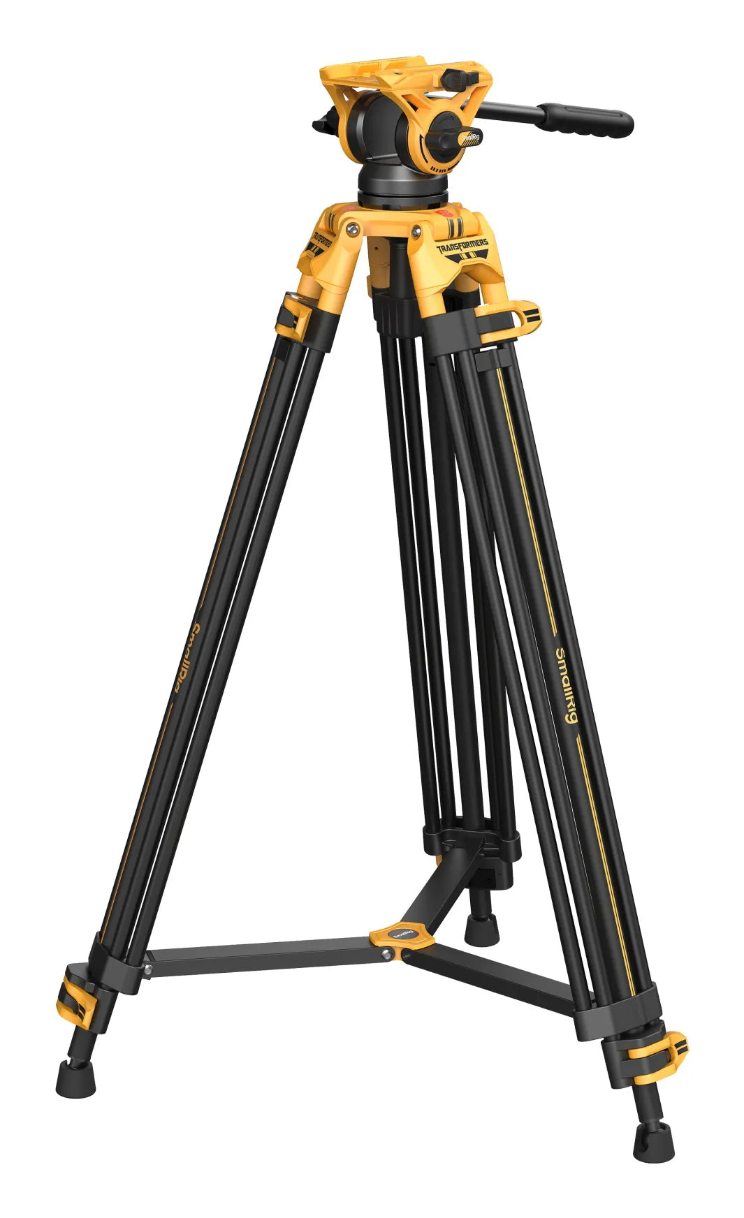 SmallRig AD-01 Fluid-Kopf Mini-Stativ – bis 18,6 cm – 8 kg – Schwarz/Gelb