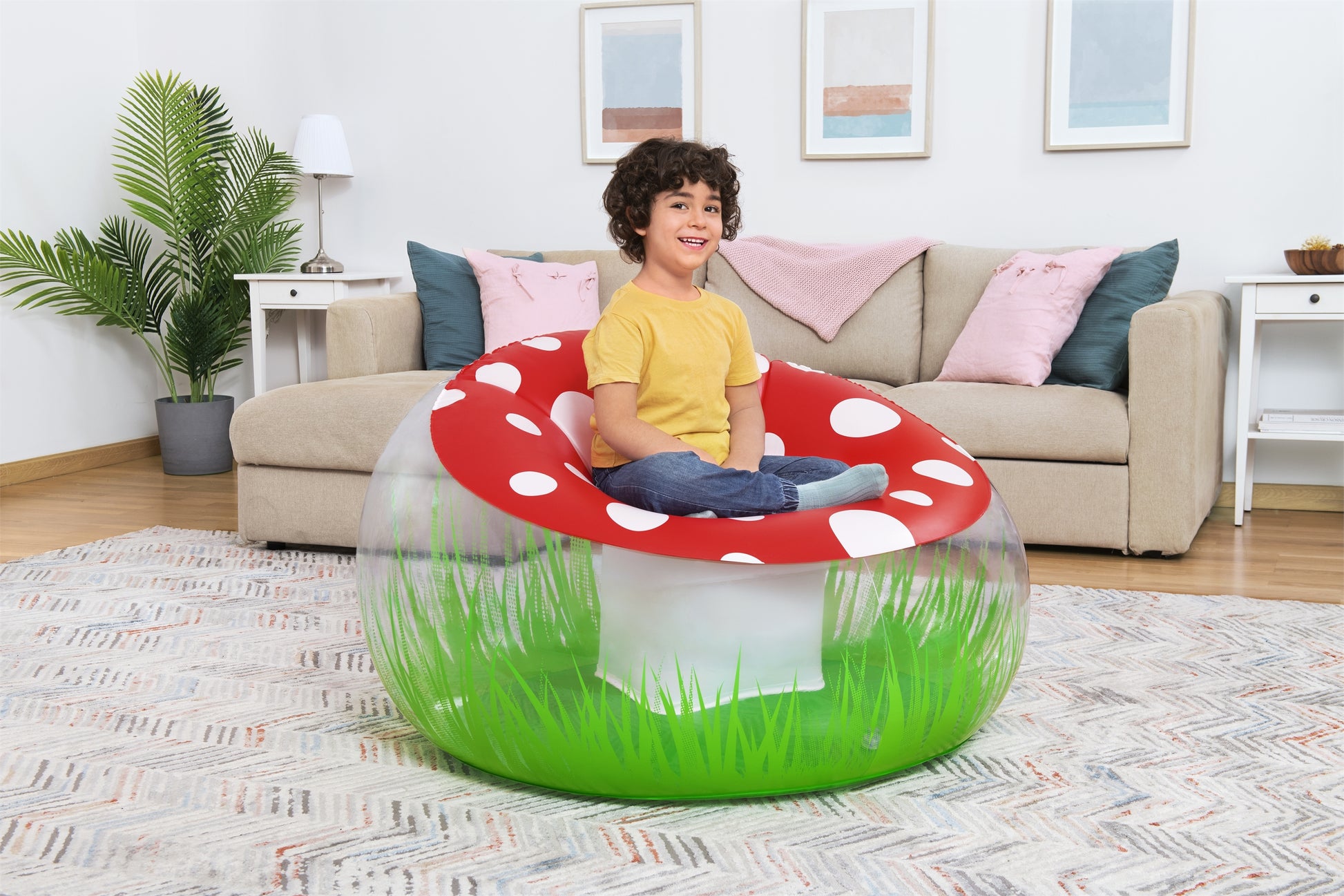 Bestway Kinderstuhl – 112 × 112 × 66 cm – PVC – mehrfarbig – mit Flickzeug
