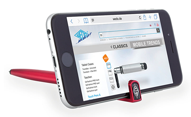 Wedo TRIPLE – Eingabestift, 3-in-1, für Smartphone, 16er Pack, Farbig sortiert