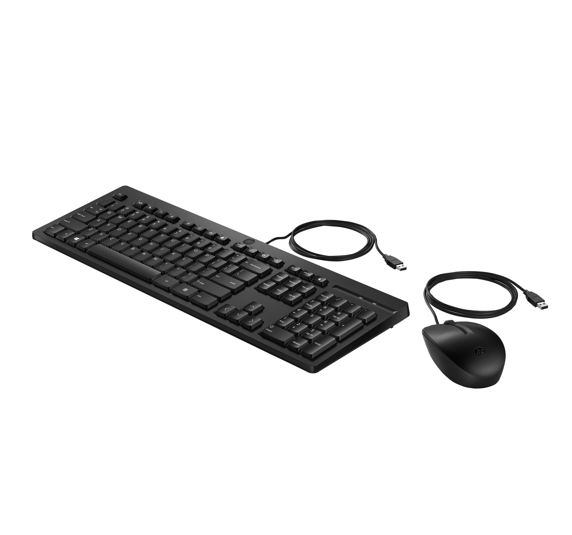 HP 225 – Tastatur- und Maus-Set – Kabelgebunden, USB-A – Schwarz – für PCs mit USB-A-Anschluss