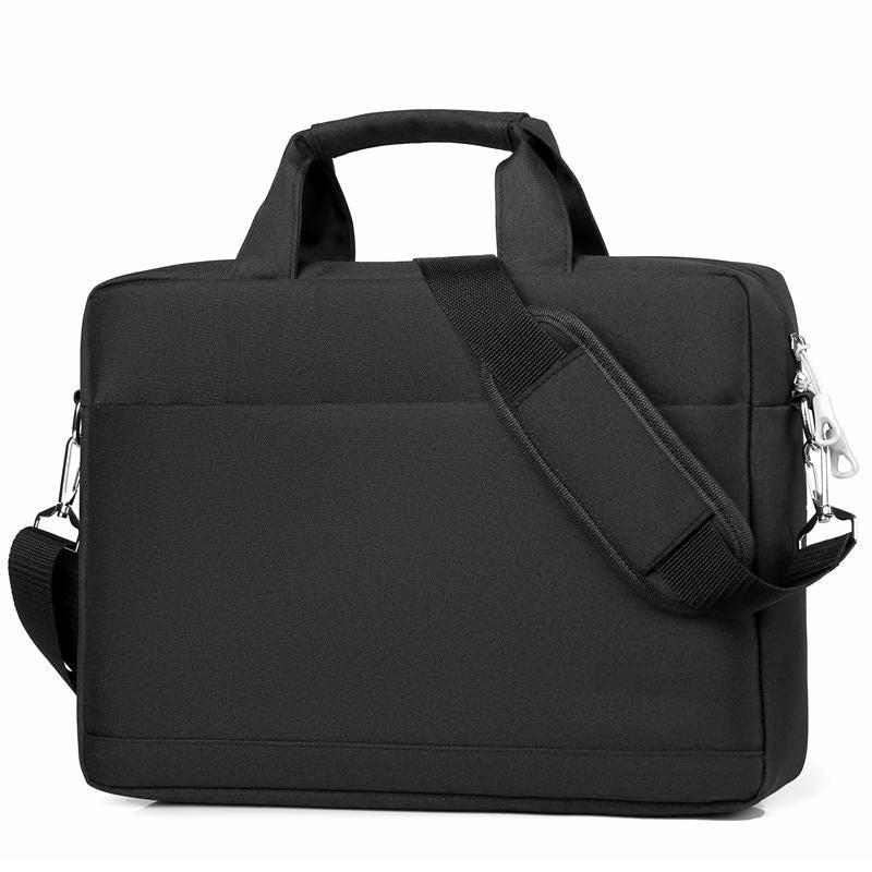 eSTUFF Notebook-Tasche für Geräte bis 14,1" – Toploader, Trolley-Haltegurt – Schwarz